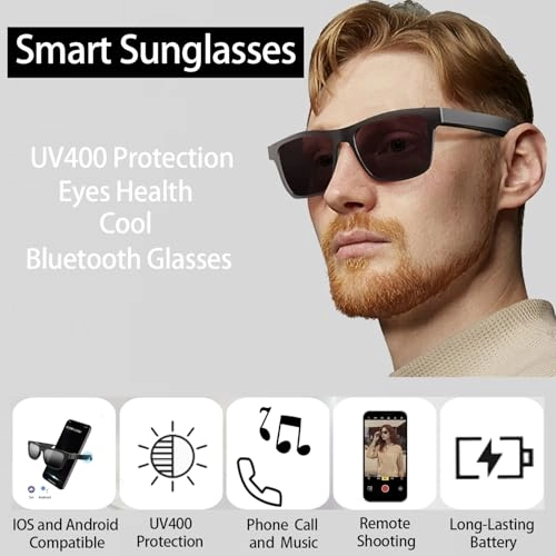 Smart Audio Bluetooth Glasses - Voice Assistant UV400
