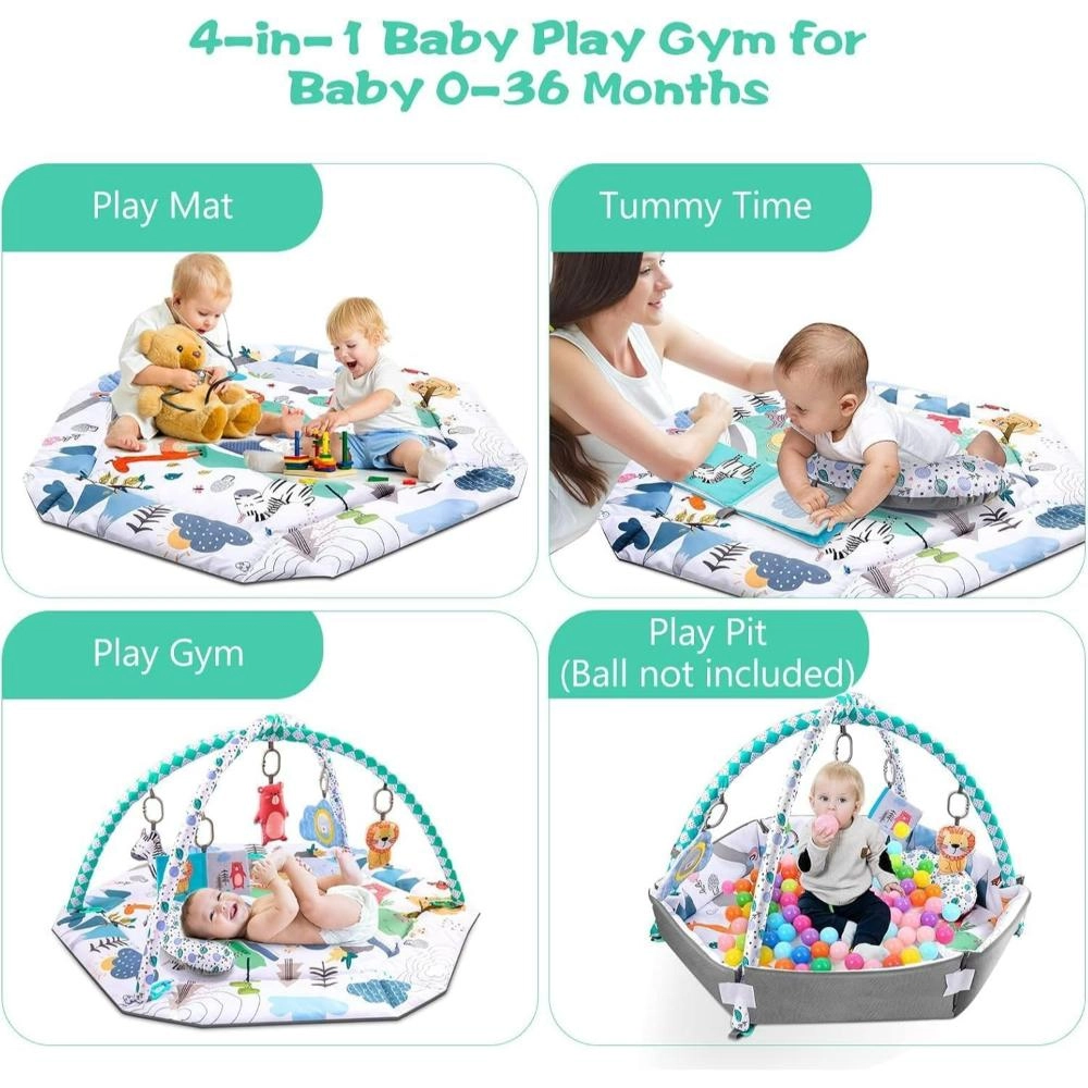 Oval Jungle Friends Playmat - 0 month