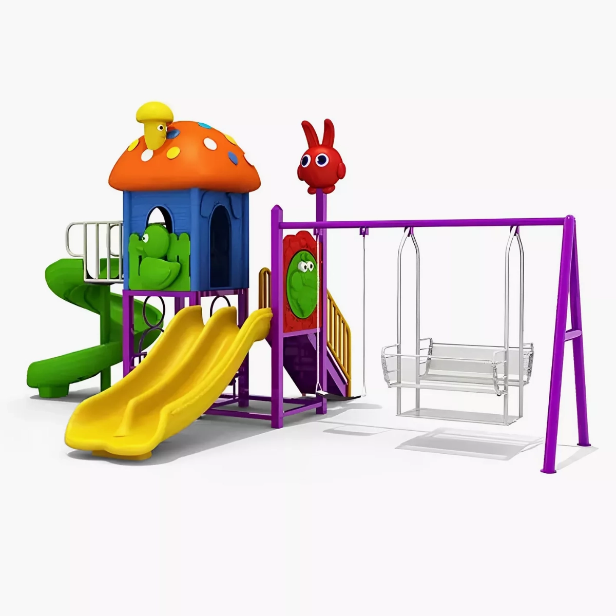 Gambol Kids Outdoor Slides and Swings Playset - 2+ Multi Colour