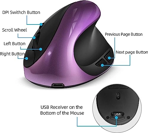 Ergonomic Vertical Mouse - Wireless