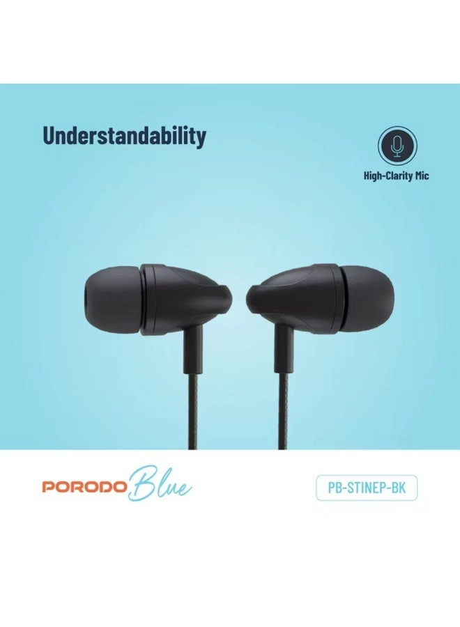 PB-STINEP-BK Wired Earbud