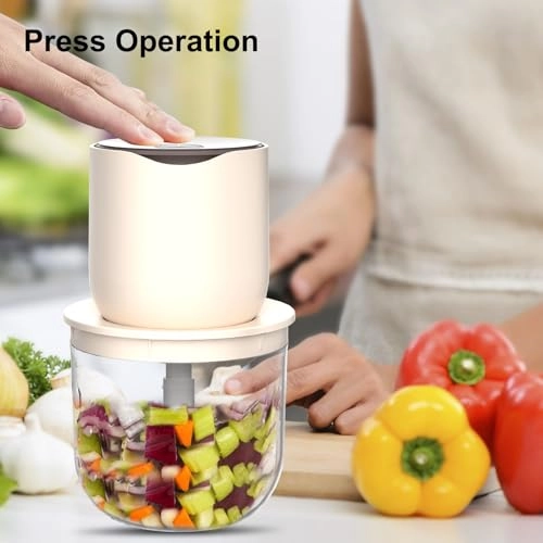 Electric Chopper - 600ML+240ML*3 Rechargeable