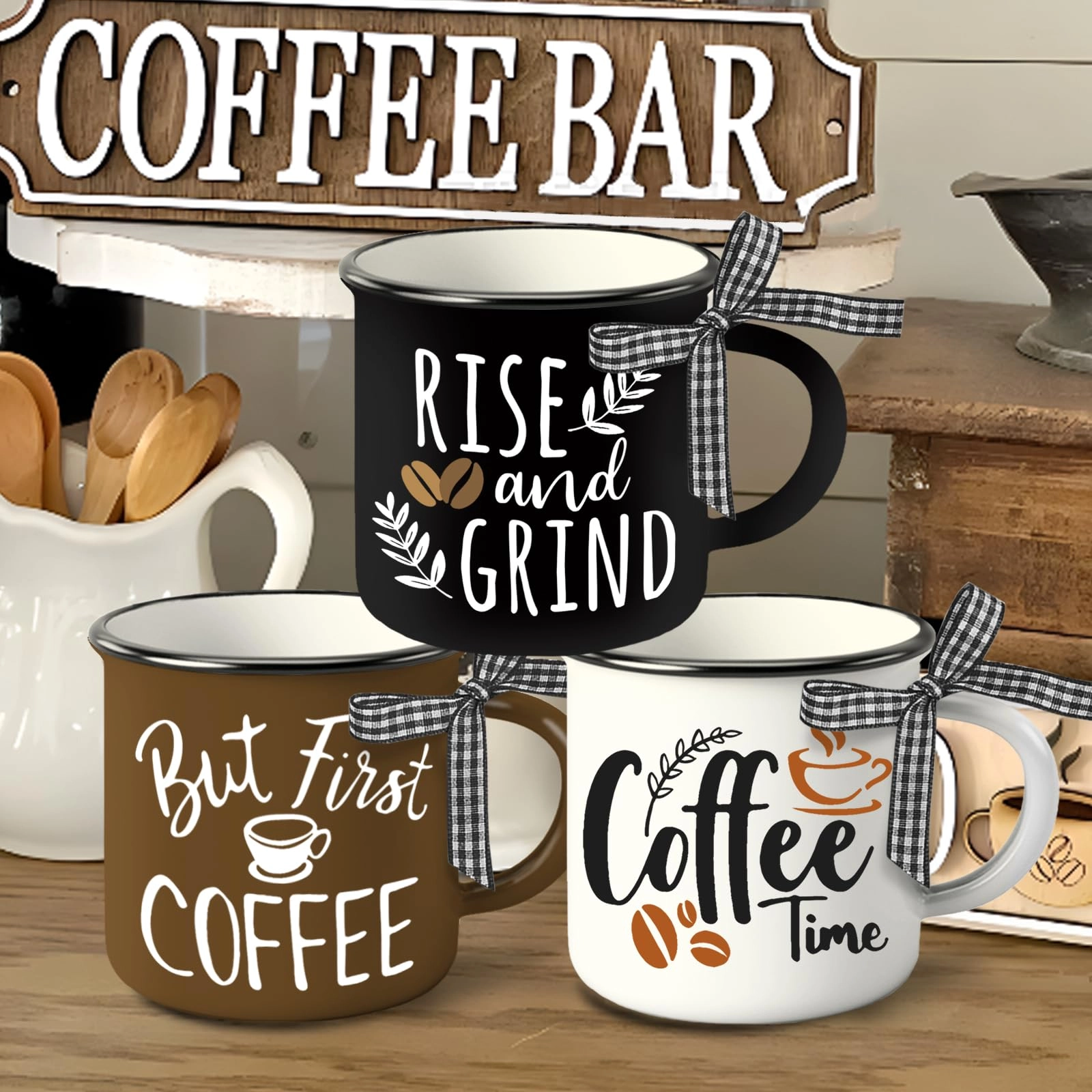 Rise and Grind Bean Mini Mug - 3 pcs - Holiday