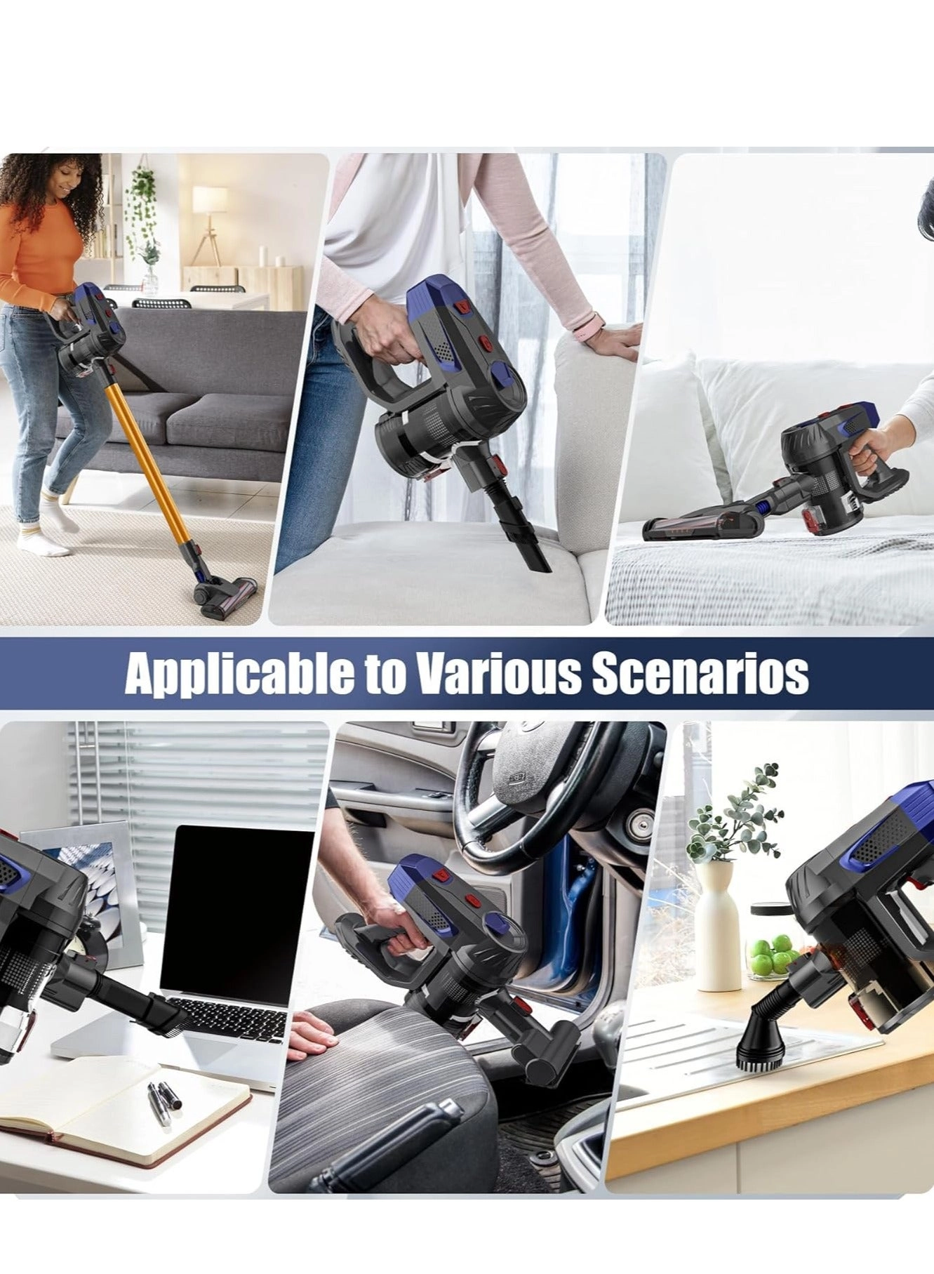 Cordless Vacuum Cleaner - 8 in 1 40-60 minutes