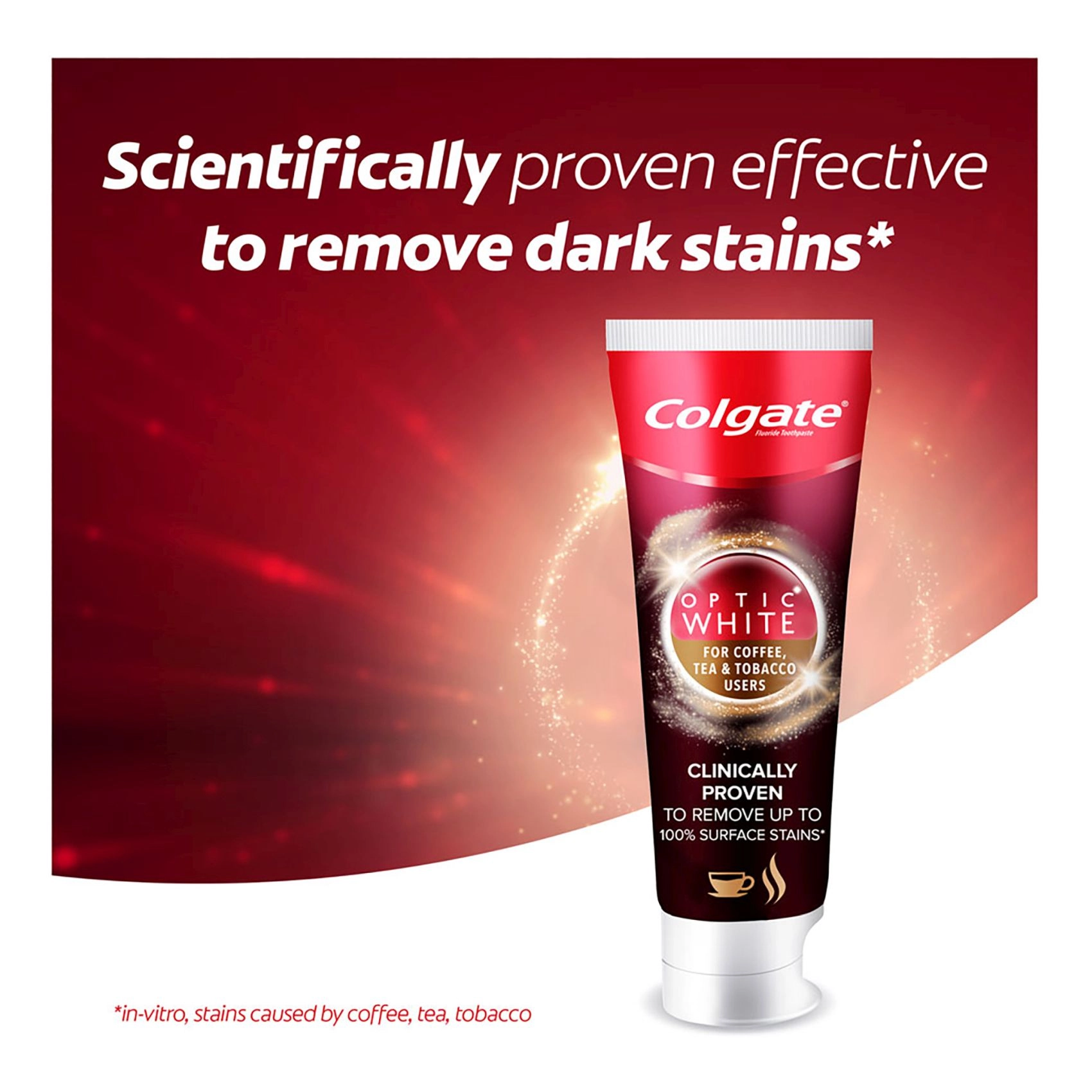 Optic White Hydrogen Peroxide Toothpaste 75ml x2