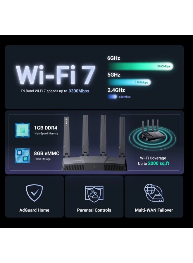 Flint 3 - 9000 Mbps Wi-Fi 7