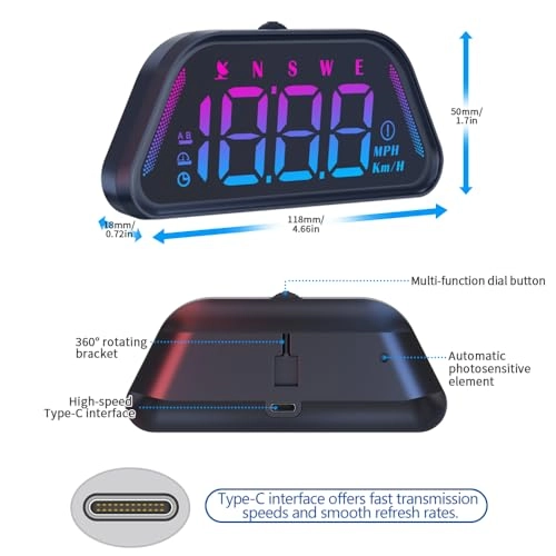 HUD Heads Up Display - Universal Digital GPS Speedometer