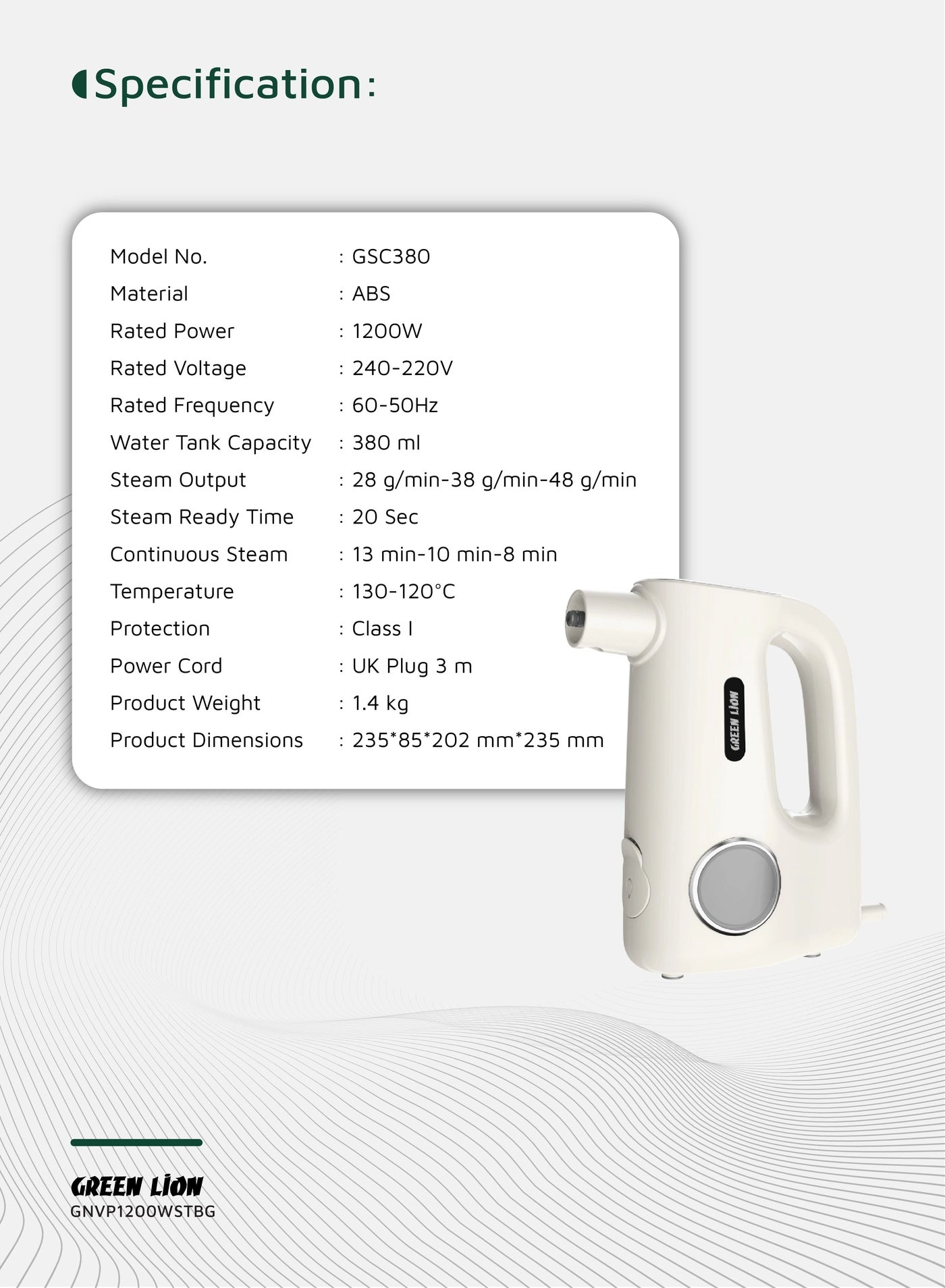 Vapor Pro Steam Cleaner - 1200W Beige