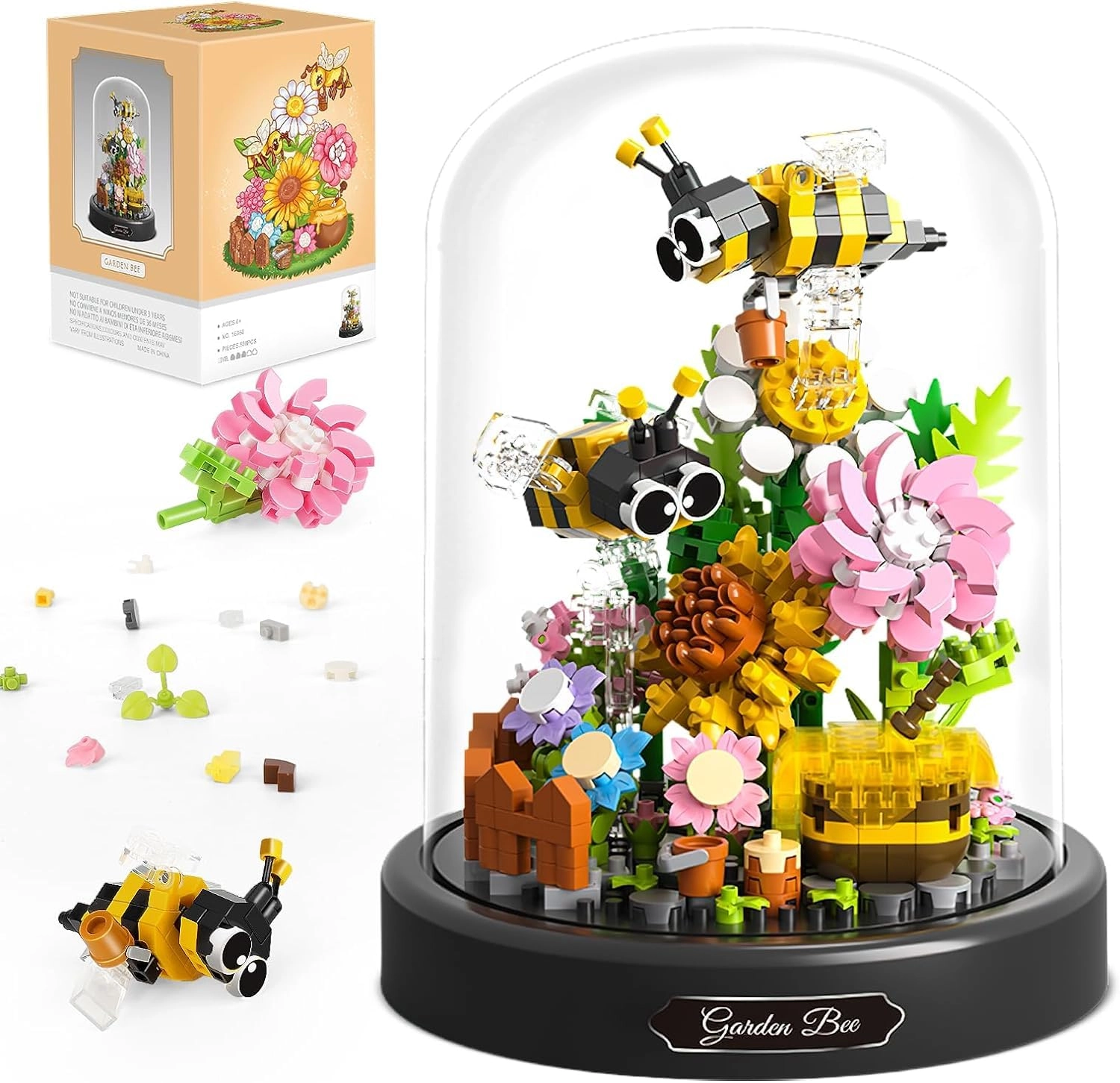 TOY PLAYER Bee Flowers Micro Mini Building Block Set - 588 pcs