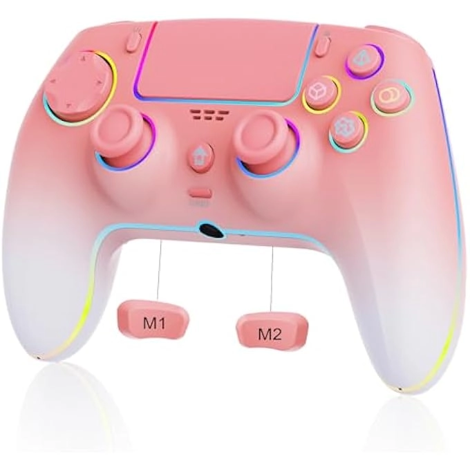 rayihni Wireless Controller - PINK WHITE GRADIENT PS5 PRO/PLAYSTATION-5/PC/MAC/STEAM DECK