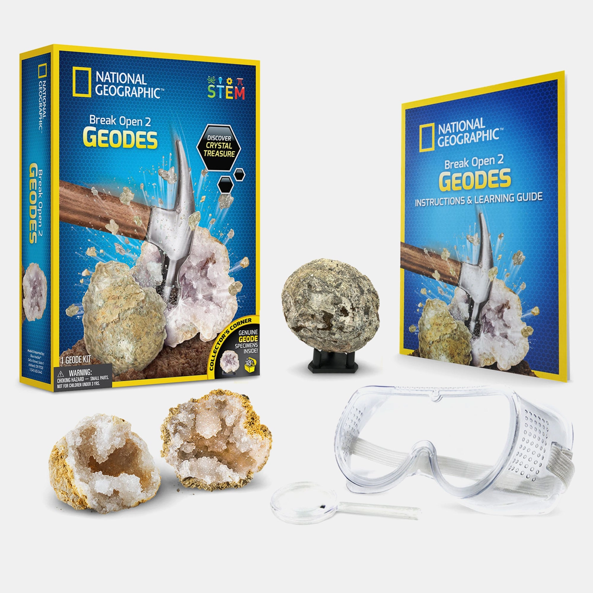 Break Open 2 Geodes Science - 8 years+ 6 pieces