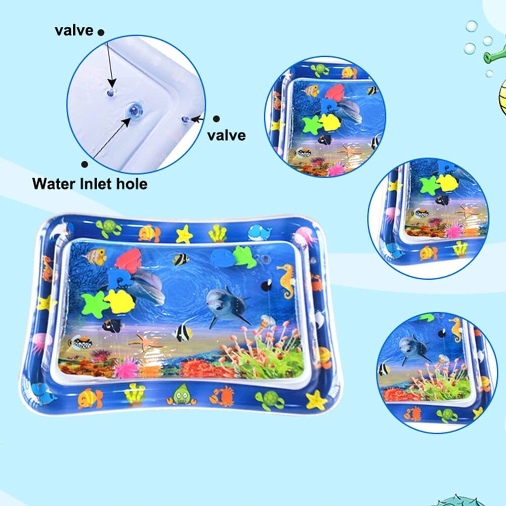 Tummy Time Inflatable Water Playmat - ocean-themed 0 month