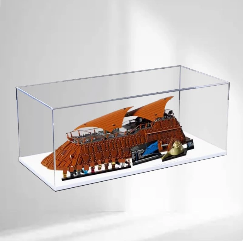 Clear Acrylic Display Case for Lego SW 75397 - 32.67x11.81x11.81in. Black Bottom+alloy Edge