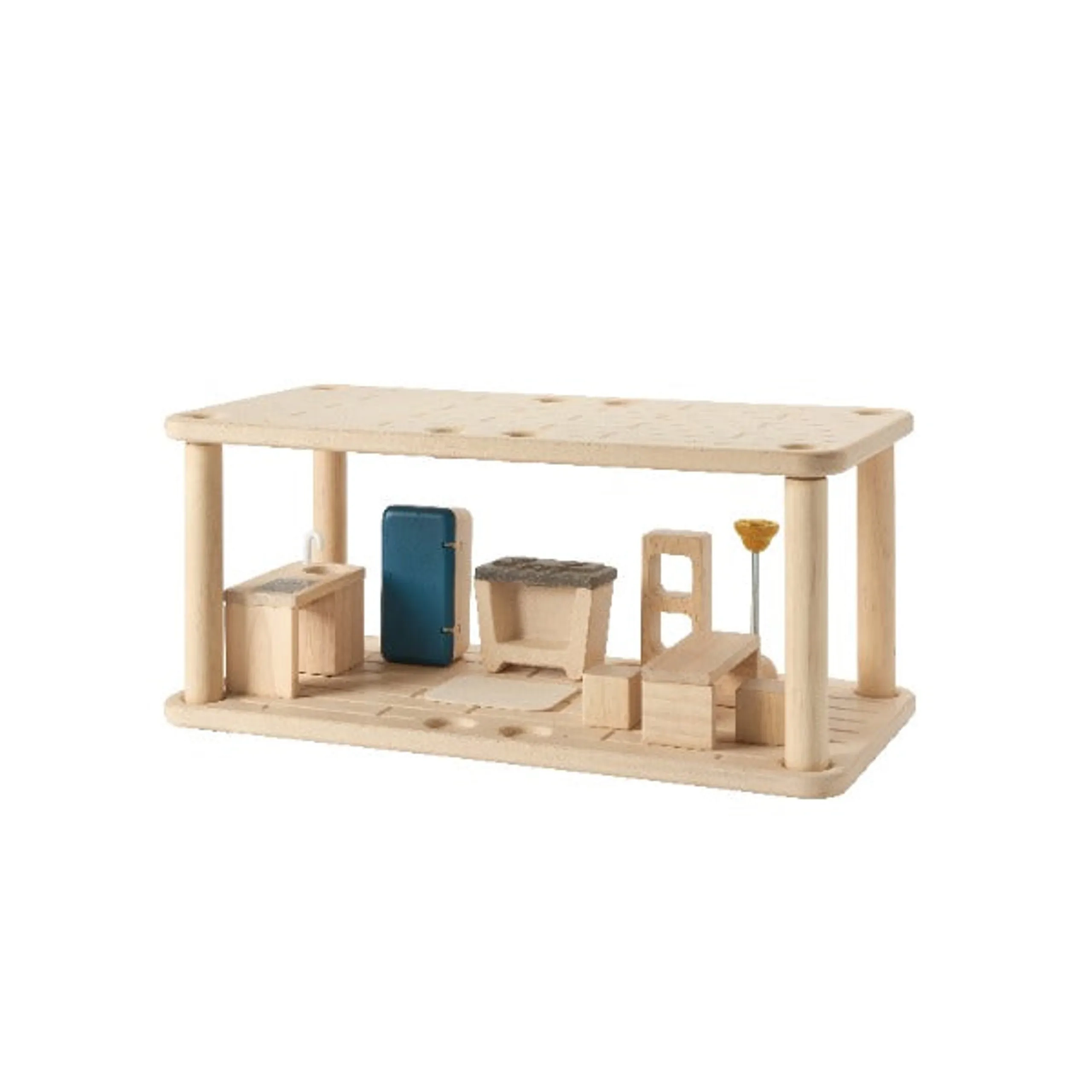PlanToys Planspace Kitchen And Dining Flat Set - 9 Pcs (6419737-7615)