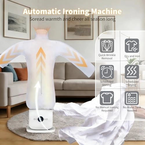 Automatic Ironing Machine - Time & Temperature Adjustable No-Hands Wrinkle Remover