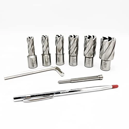 Annular Cutters - 9pcs 3/4" Weldon Shank HSS M2