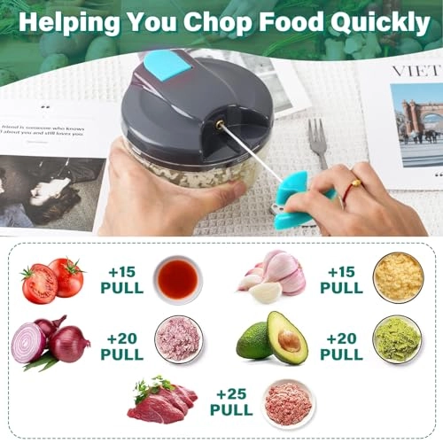 Onion Slicer - 520 ml 3 Stainless Steel Blades