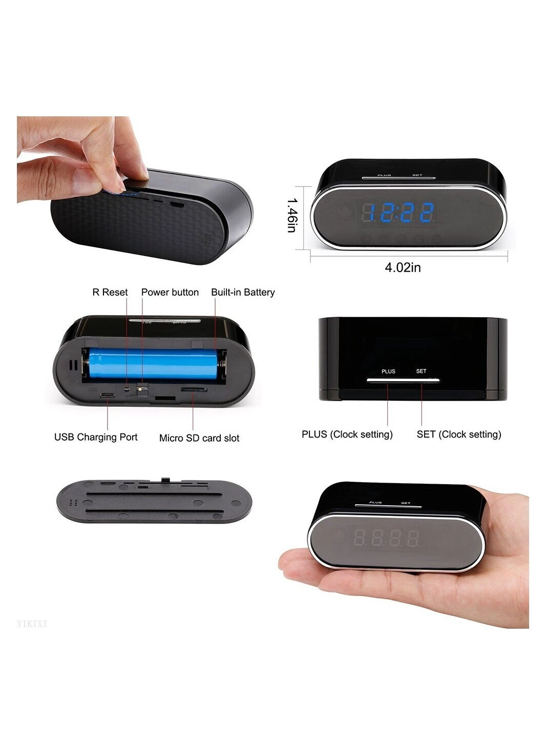 Hidden Camera Clock - 1080P
