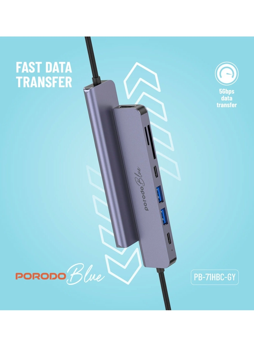 7-in-1 USB-C Hub - 4K@30Hz 100W PD