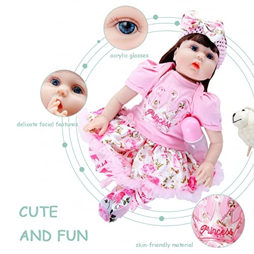 Reborn Baby Doll - 22 Inch Vinyl Brown Eyes