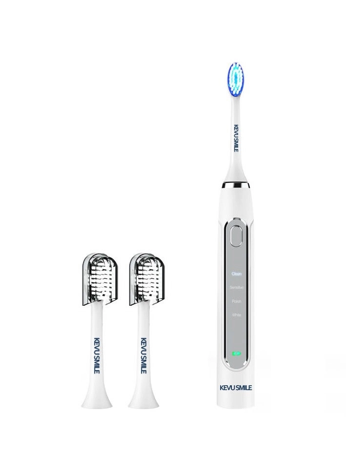 Kevu smile Electric Complete Dental Care Toothbrush - LED Whitening IPX7 Waterproof 30 Days