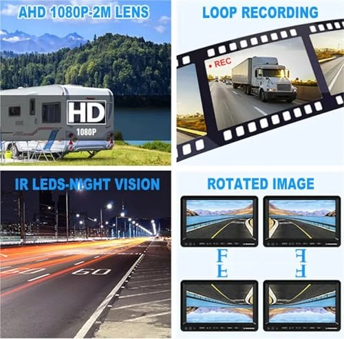 Quad Monitor Split Screen - Night vision 4PIN 1024*600
