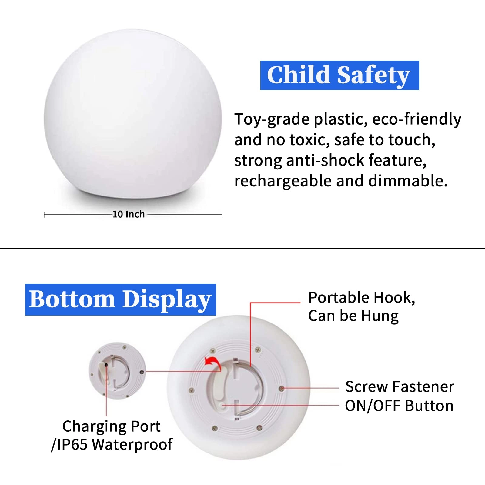 LED Ball Light - Night Light Multicolor