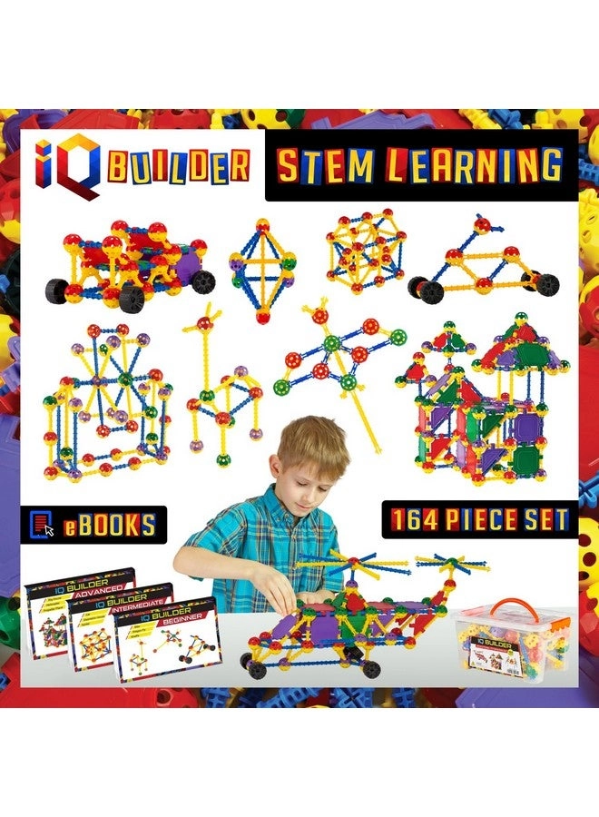 IQ BUILDER Top Blocks Game Kit Engineering - 3 years+ 164 pieces