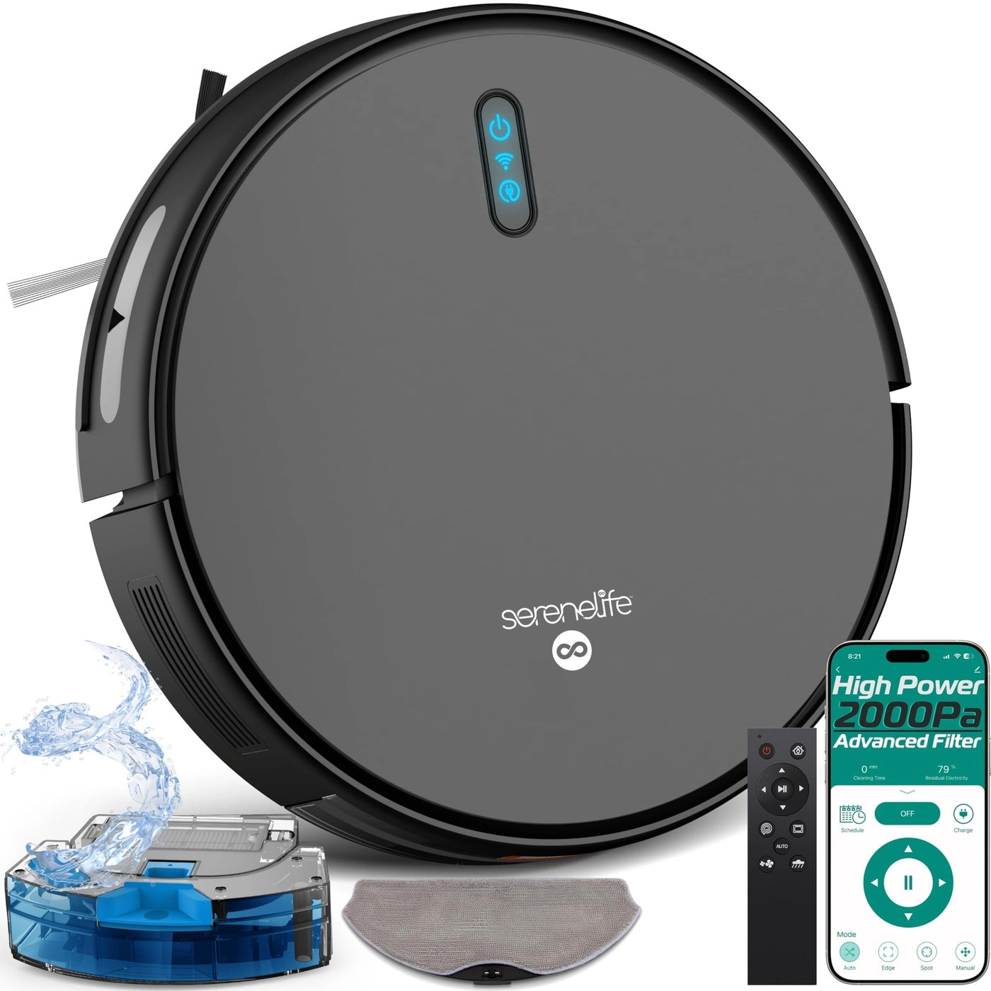SereneLife Smart Robot Vacuum and Mop