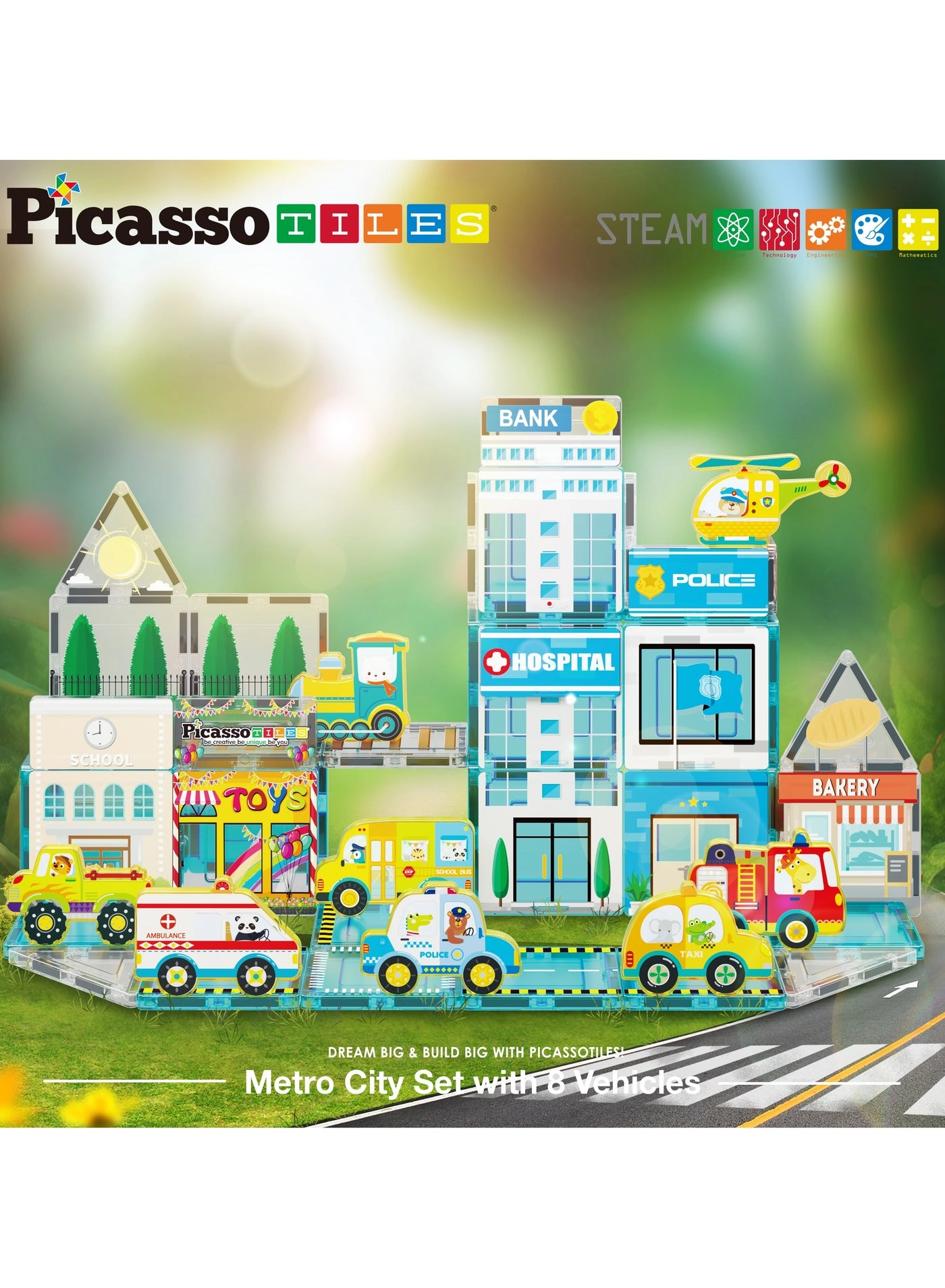 Metro City Magnetic Marvels Playset - 50pcs