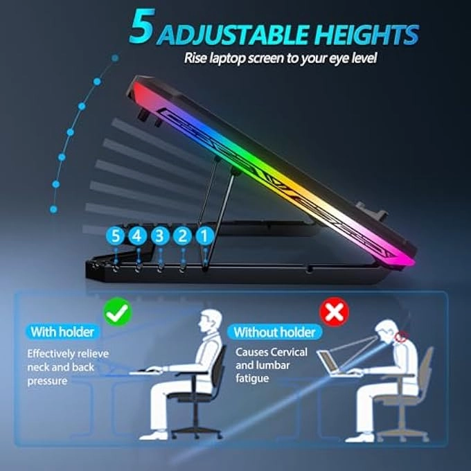 Laptop Cooling Pad - 9 fans 12-17 inch