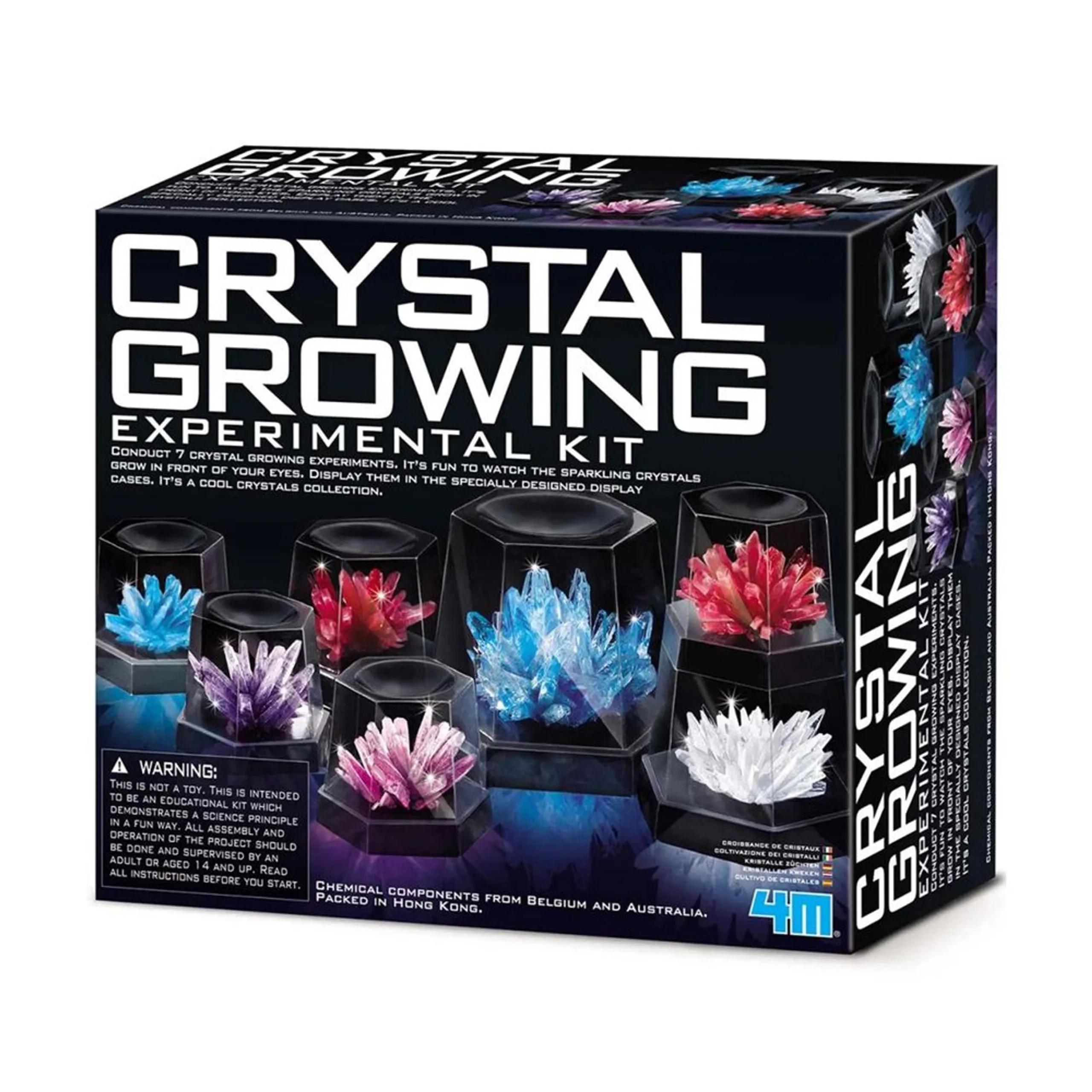 4M Crystal Growing Science Experiment Kit - Grow Seven Vivid 10 years