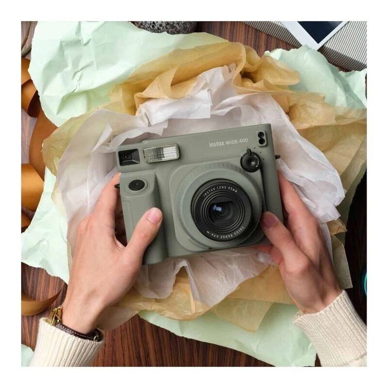 Instax Wide 400 - Sage Green + Instax Wide Instant Film - 40 Sheets