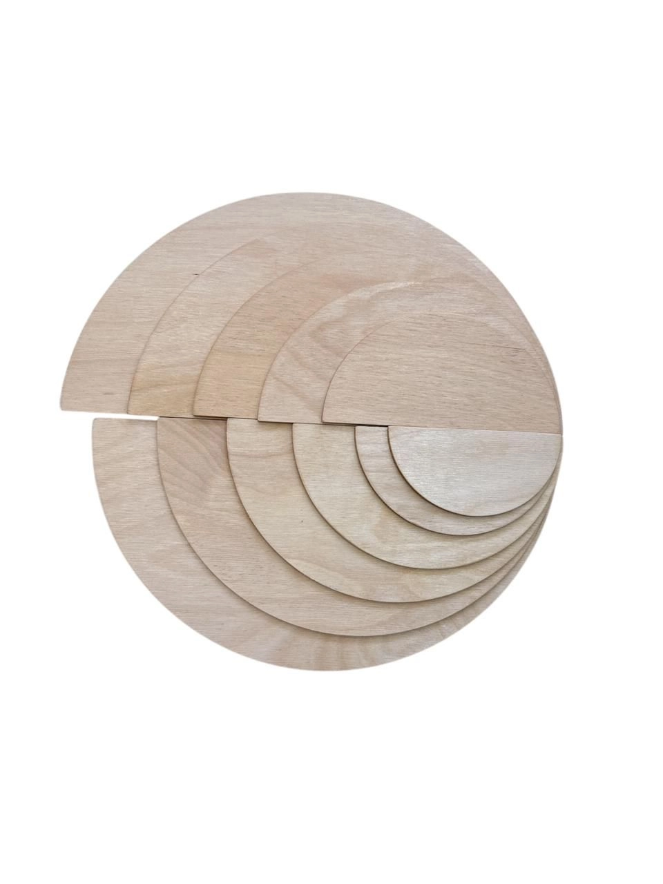 Wooden Grading Semicircles - 3 years and above 11 pieces