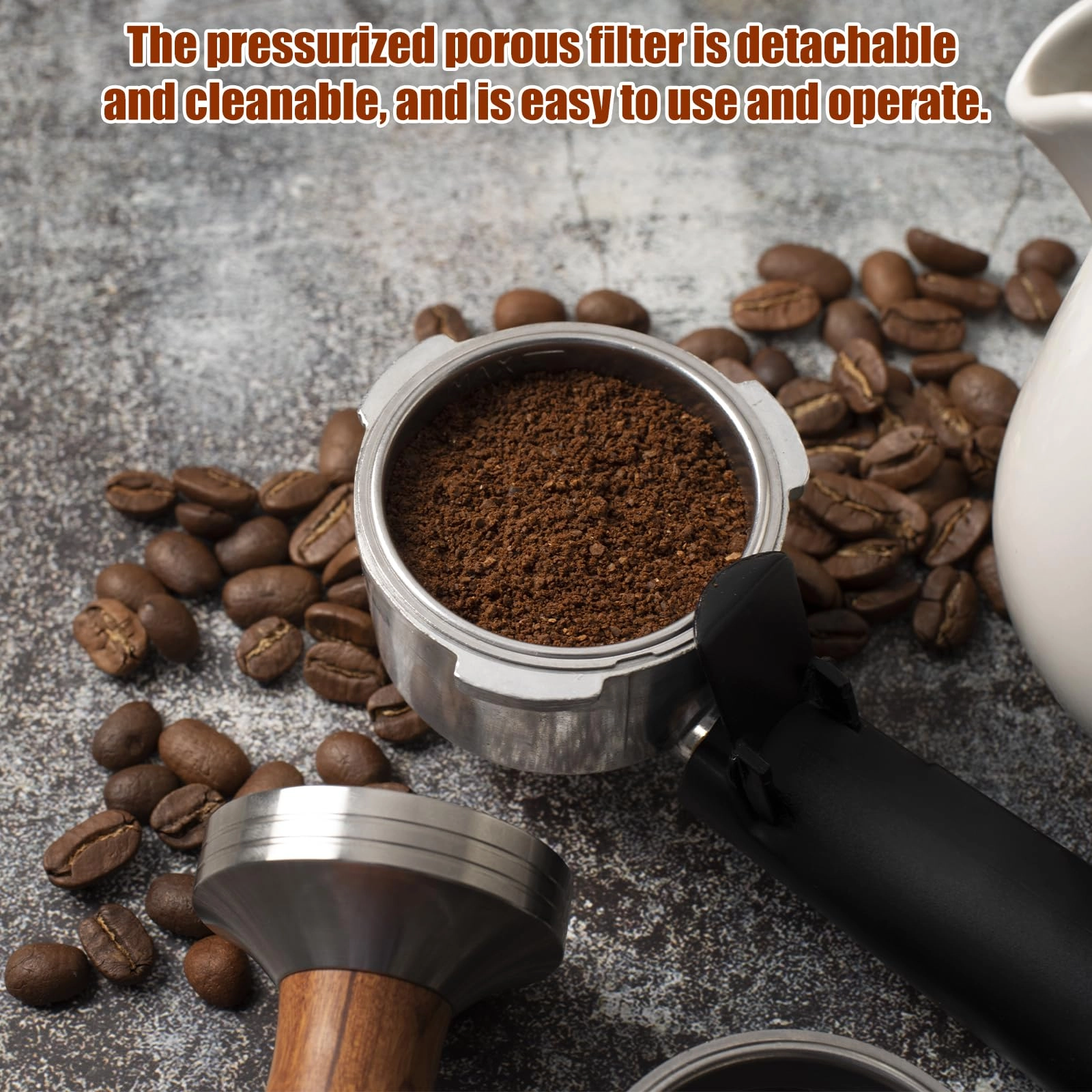 51mm stainless steel coffee filter - 1+2 Cups Capacity