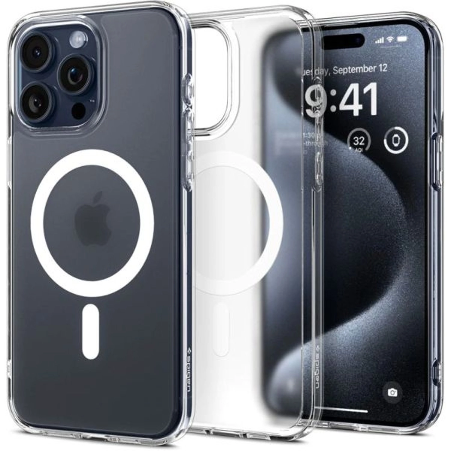 Spigen Ultra Hybrid MagFit Clear Case for iPhone 15 Pro