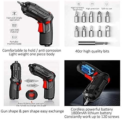 Electric Screwdriver - 47 in 1 Rotatable Cordless 42v Lithium Battery