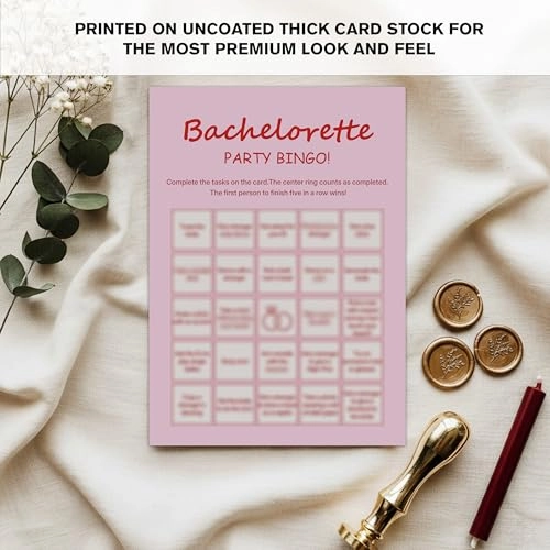 Bachelorette Party Bingo Cards - Adult 25