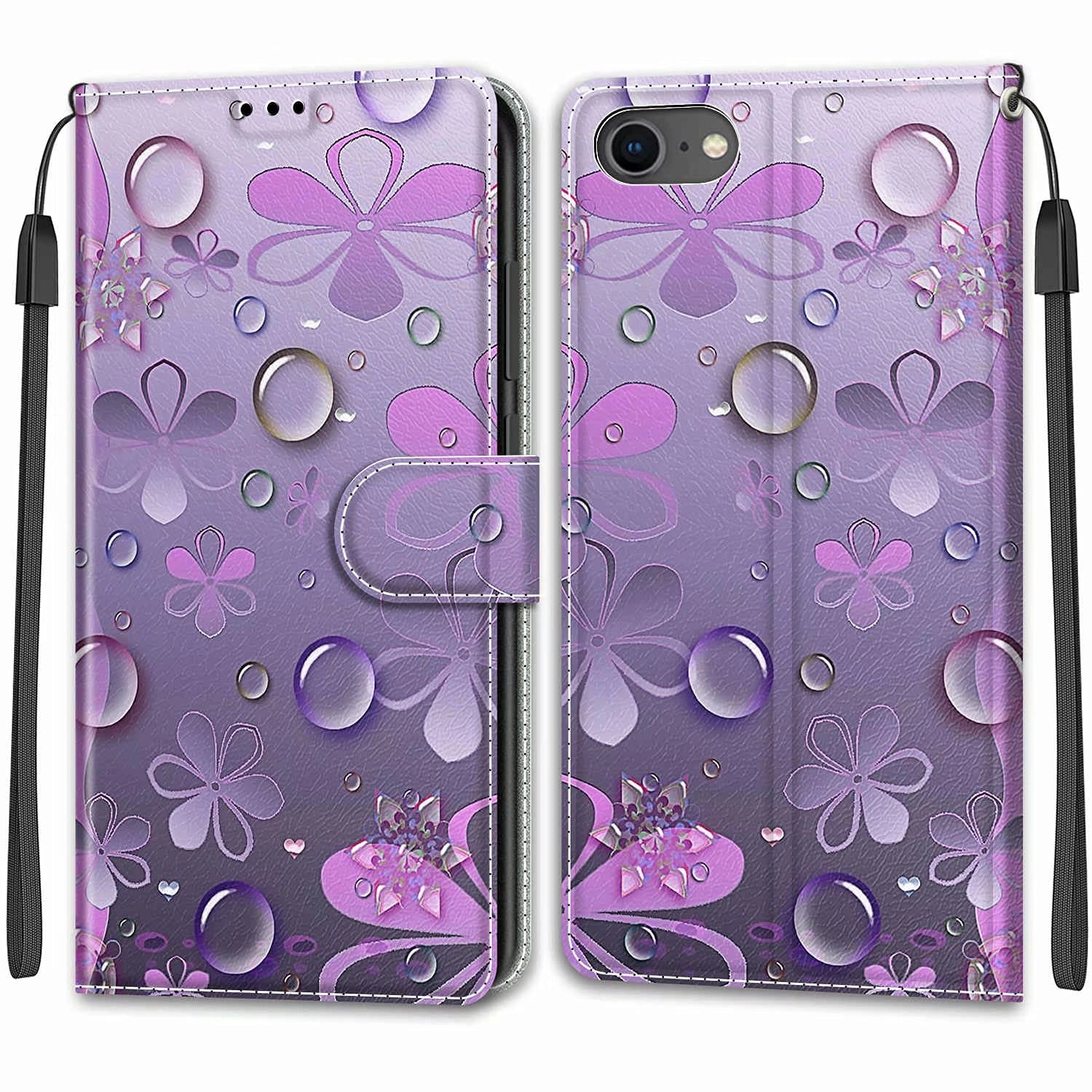 LMFULM Nadoli Wallet Case Faux Leather, Thermoplastic Polyurethane for iPhone SE 2020