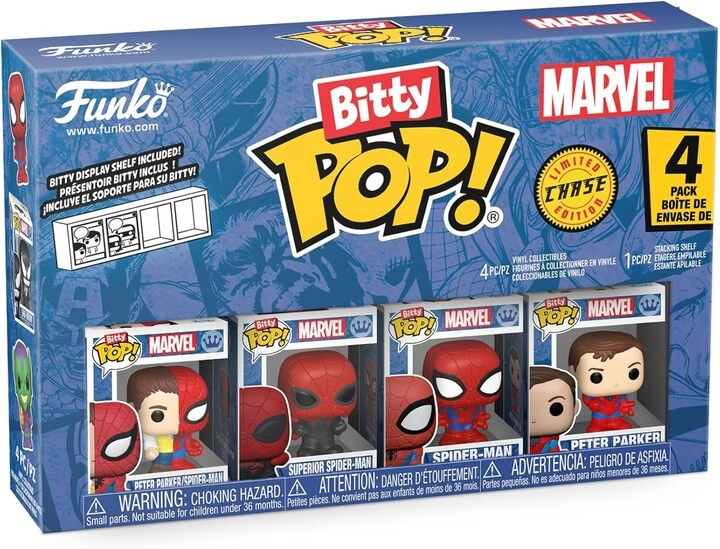 FUNKO Spider-Man - Parker Split - 4Pk + Surprise Mini Figure - Marvel