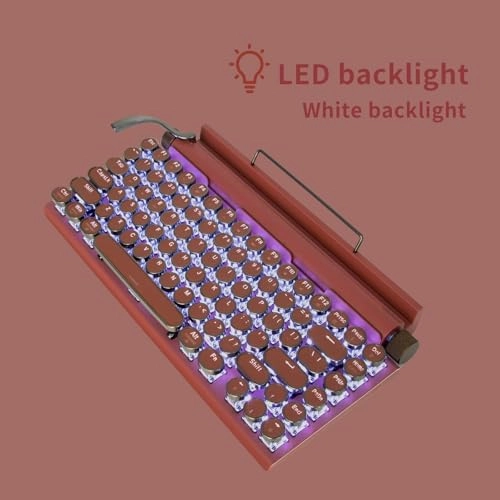 Retro Typewriter-Style Mechanical Keyboard - Wired/Wireless