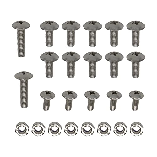 Angrebuild Fender Bolt Screw Nut Mount Kit - 25 Count Silver