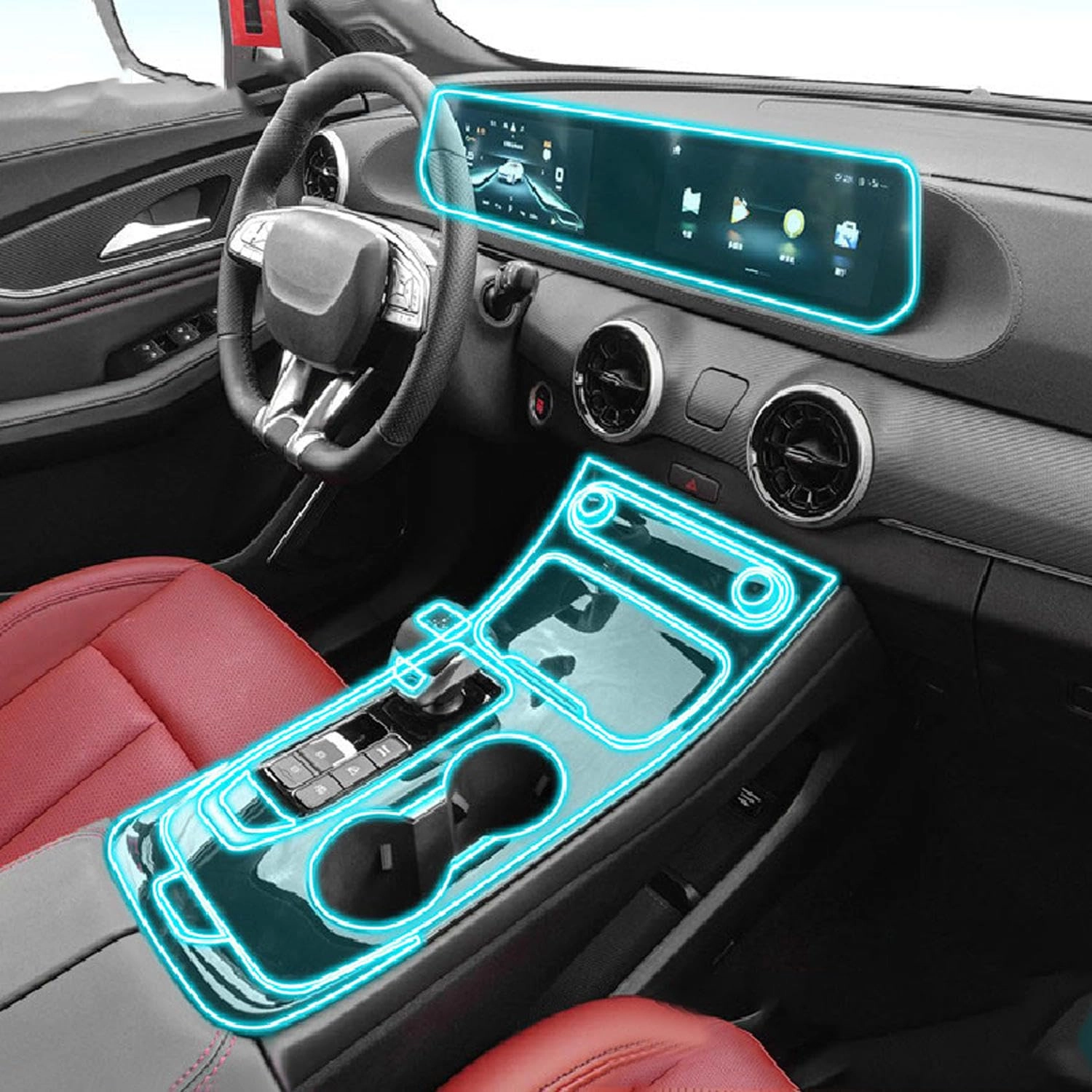 SYUFRE Car GPS navigation LCD screen - Forthing M4 U-tour 2022-2023 RHD