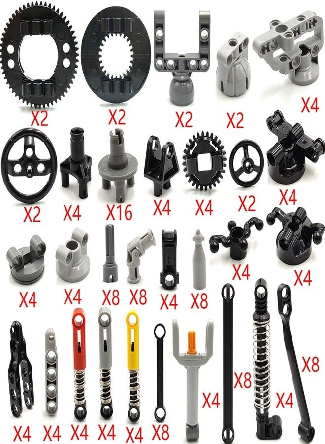 Technical Parts Beams Axles Connectors Bricks Sets - Technic Car STEM