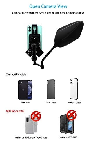 Aluminium Motorcycle Phone Mount - 1-Inch Ball Ram Mount Compatible