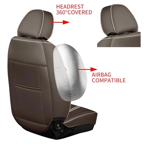 Car Seat Covers - Front Seat 2 Pack Coffee