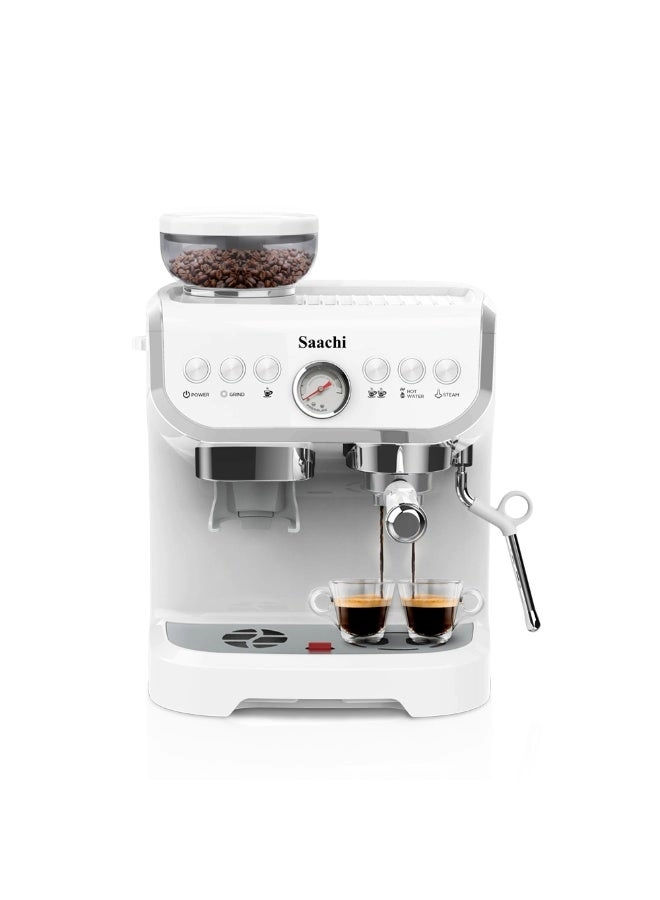 19-Bar Coffee Maker - Integrated Conical Burr Grinder 2L