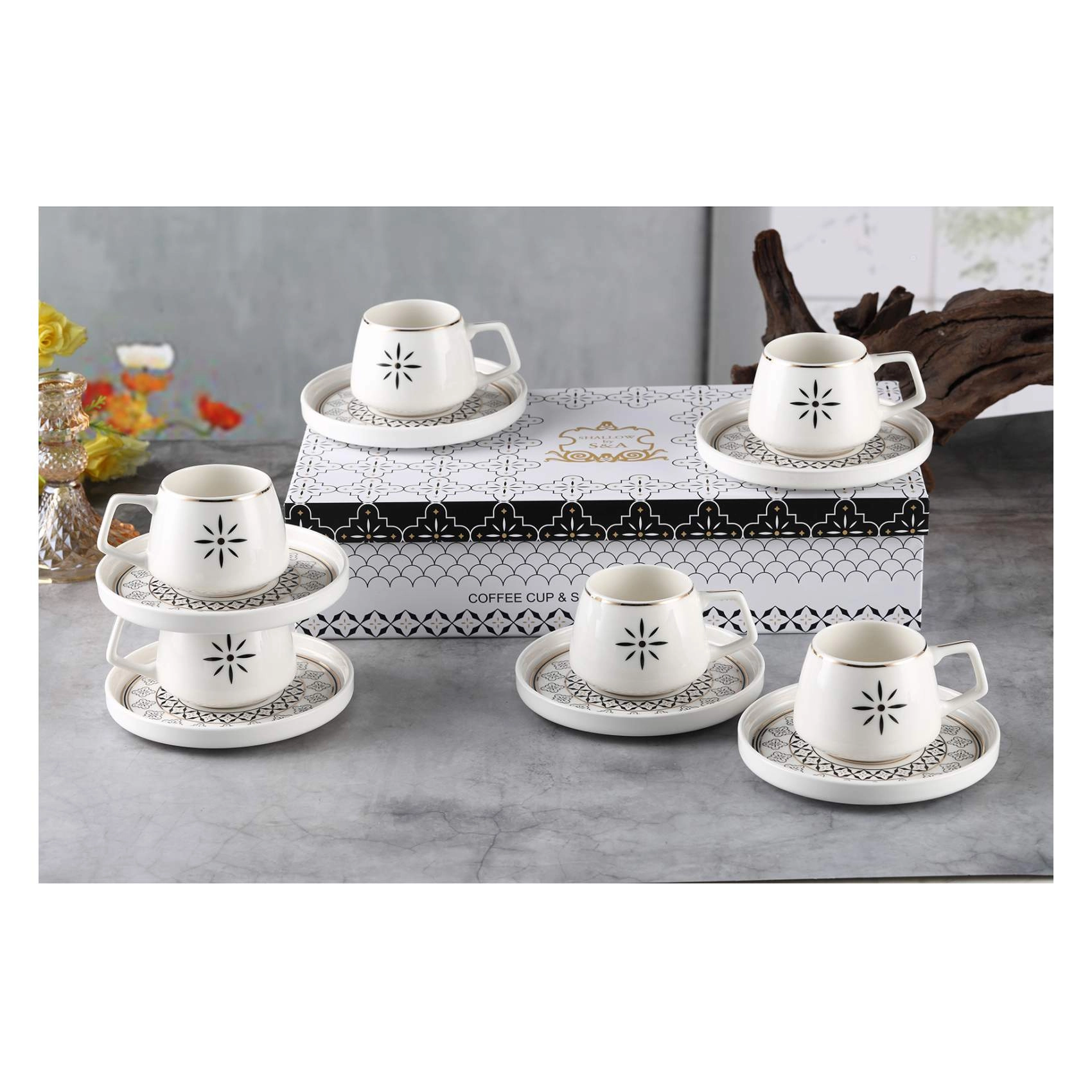 Alfi Coffee Cup and Saucer Set - 12 pcs - 100 ml