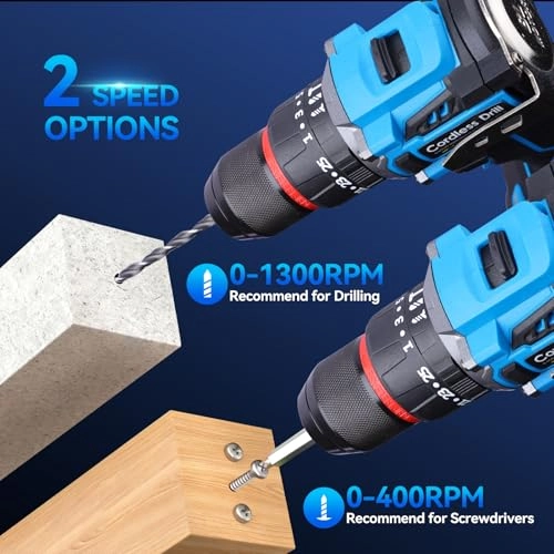 Cordless Drills Driver Brushless - 2000mAh