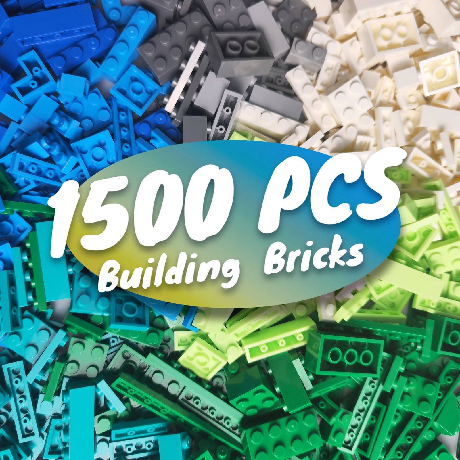 HUIZDQ Building Bricks - 1500 pcs